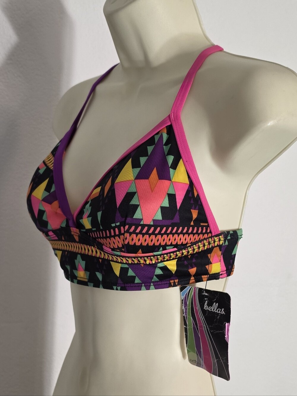 Dolfin Bikini Top Aztec Neon Pink Size S - Picture 9 of 11